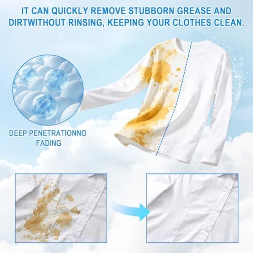 Removedor de Manchas para Ropa 2 Piezas, Spray Emulsificador No Iónico, Limpiador Potente con Enzimas Activas para Lavado de Ropa - imagen 2