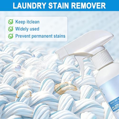 Removedor de Manchas para Ropa 2 Piezas, Spray Emulsificador No Iónico, Limpiador Potente con Enzimas Activas para Lavado de Ropa - imagen 3