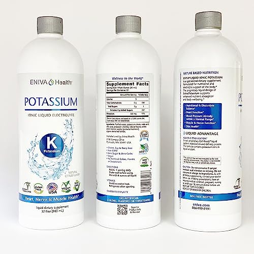 Suplemento Líquido de Potasio Iónico Eniva Health para Reemplazo de Electrolitos y Soporte Metabólico | 600 MG | Sin Gluten, Sin Azúcar y Amigable - imagen 3