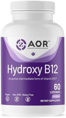 AOR Hydroxy B12 1000mcg 60 Tabletas, Suplemento Vegano de 60 Días para Vitalidad Diaria - imagen 1