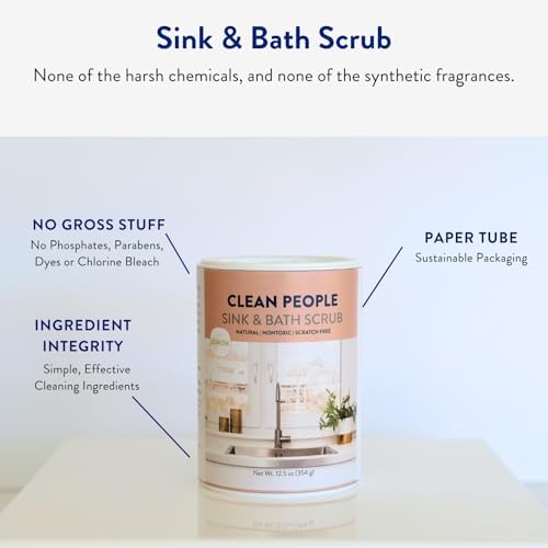 THE CLEAN PEOPLE Limpiador para Fregaderos y Baños - Elimina Manchas Difíciles, Grasa y Olores - 2 Piezas, Aroma a Cítricos - imagen 3