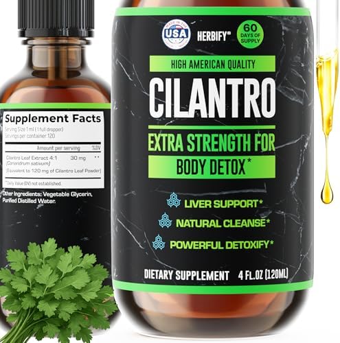 Tintura de Cilantro HERBIFY - Suplemento Herbal para Detox - Rico en Antioxidantes - Apoya la Limpieza del Corazón y del Cuerpo - Hecho en EE. UU. - - imagen 1