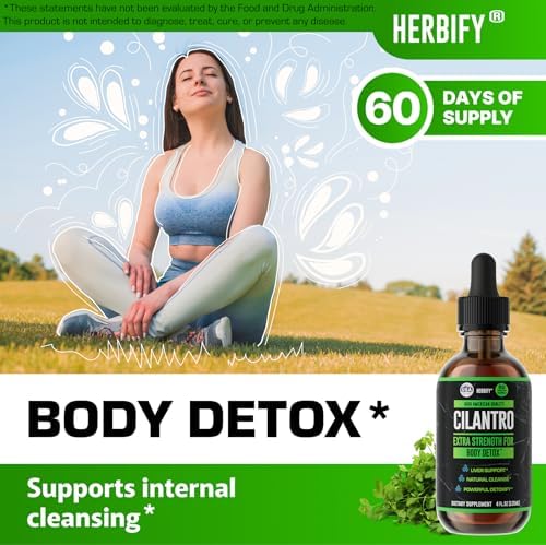 Tintura de Cilantro HERBIFY - Suplemento Herbal para Detox - Rico en Antioxidantes - Apoya la Limpieza del Corazón y del Cuerpo - Hecho en EE. UU. - - imagen 2