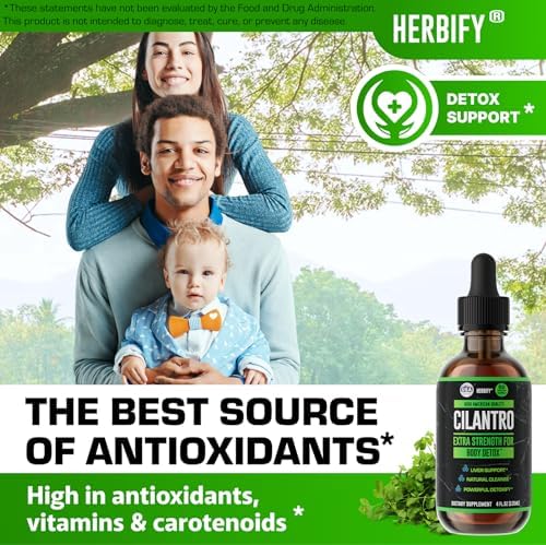 Tintura de Cilantro HERBIFY - Suplemento Herbal para Detox - Rico en Antioxidantes - Apoya la Limpieza del Corazón y del Cuerpo - Hecho en EE. UU. - - imagen 4