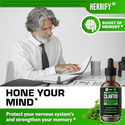 Tintura de Cilantro HERBIFY - Suplemento Herbal para Detox - Rico en Antioxidantes - Apoya la Limpieza del Corazón y del Cuerpo - Hecho en EE. UU. - - imagen 5