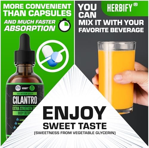 Tintura de Cilantro HERBIFY - Suplemento Herbal para Detox - Rico en Antioxidantes - Apoya la Limpieza del Corazón y del Cuerpo - Hecho en EE. UU. - - imagen 6