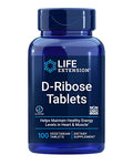 Tabletas de D-Ribosa Life Extension con Calcio, Ayuda a Mantener Niveles de Energía Saludables en Corazón y Músculos, 100 Tabletas Vegetarianas, Sin - imagen 1