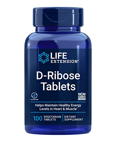 Tabletas de D-Ribosa Life Extension con Calcio, Ayuda a Mantener Niveles de Energía Saludables en Corazón y Músculos, 100 Tabletas Vegetarianas, Sin - imagen 3