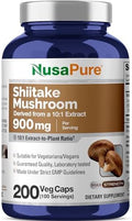 NusaPure Hongo Shiitake, 900 mg, 200 Cápsulas Veganas (Sin OGM, Veganas) - imagen 1
