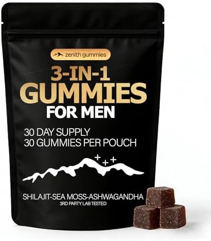Gummies Zenith 3 en 1 para Hombres, Shilajit Gold con Musgo Marino, Ashwagandha, Miel Manuka Orgánica y Extracto de Raíz de Bardana, Apoyo Energético - imagen 1