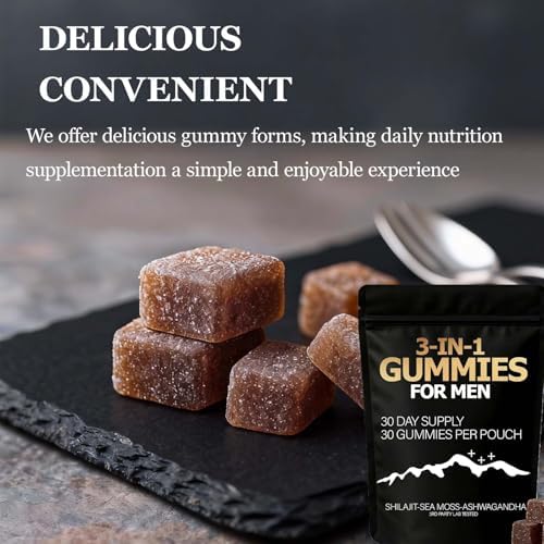 Gummies Zenith 3 en 1 para Hombres, Shilajit Gold con Musgo Marino, Ashwagandha, Miel Manuka Orgánica y Extracto de Raíz de Bardana, Apoyo Energético - imagen 5