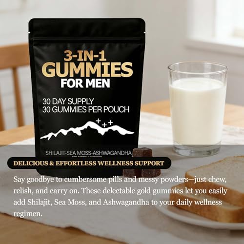 Gummies Zenith 3 en 1 para Hombres, Shilajit Gold con Musgo Marino, Ashwagandha, Miel Manuka Orgánica y Extracto de Raíz de Bardana, Apoyo Energético - imagen 6