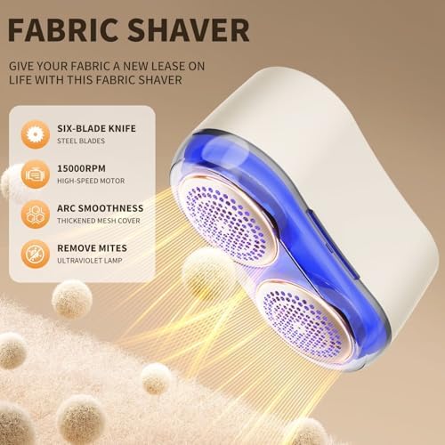 Desfibradora de Telas Profesional, Removedor Eléctrico de Pelusa para Suéteres, Abrigos, Sofás y Telas Delicadas. Carga Tipo-C, Eficiente y Seguro. - imagen 2
