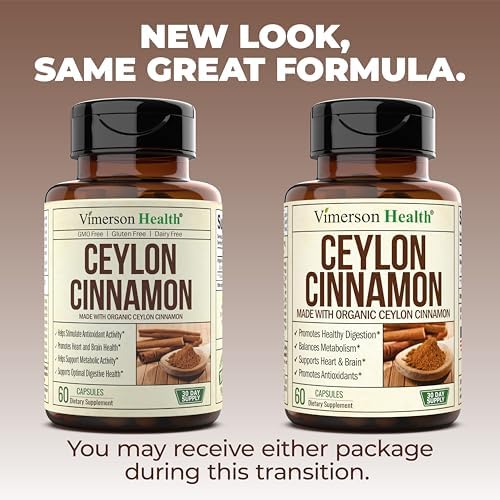 Cápsulas de Canela de Ceylán Orgánica - Suplementos de Canela Verdadera para Balance de Inflamación, Función Cognitiva y Soporte Antioxidante. 60 - imagen 8