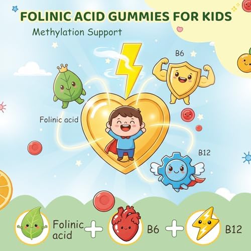 Gomitas ABYSSUS para Niños con Ácido Folínico, B6 Activo (P5P) y B12 Metílico - Apoyo para Cerebro, Concentración, Energía y Crecimiento Saludable, - imagen 2