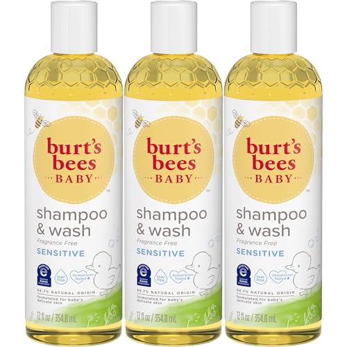Champú y Jabón para Bebés Burt's Bees, Sin Fragancia y Sin Lagrimas - Botella de 12 Onzas, Paquete de 3 - imagen 3