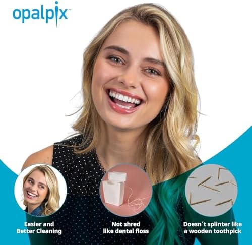 Picks Dentales Opal Pix (Paquete de 10) 32 piezas por paquete. Palillos de plástico para cuidado bucal. No se rompen ni astillan. - imagen 2