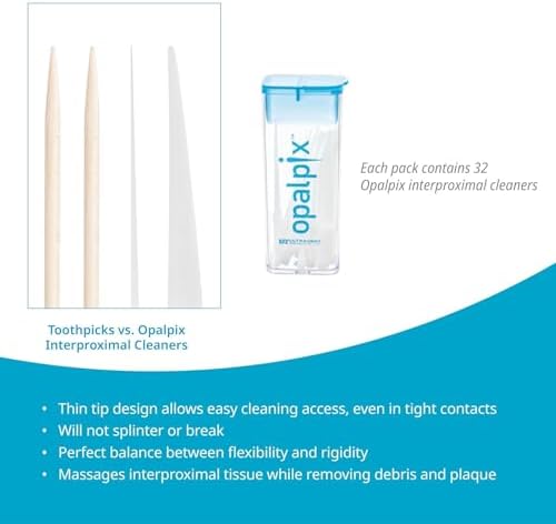 Picks Dentales Opal Pix (Paquete de 10) 32 piezas por paquete. Palillos de plástico para cuidado bucal. No se rompen ni astillan. - imagen 4