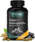 Suplemento de Shilajit para Hombres 1000mg y Ashwagandha 500mg (180 Cápsulas) - 20% Ácido Fulvico - Shilajit para Mujeres - imagen 1