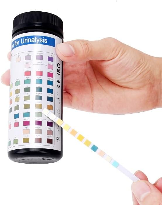BecaGoode - Prueba Rápida de Orina 11 Parámetros, Kit de Prueba de ITU, Función Hepática, Riñón y Vesícula Biliar - 120 Piezas en Botella Grande con - imagen 3