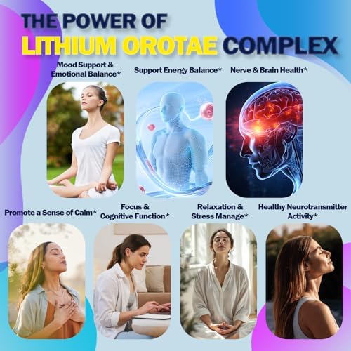 Scibalia Gotas Líquidas de Orotato de Litio 20mg, Suplemento Potente 11 en 1 con NAC, Magnesio, Ashwagandha, Teanina, Vitamina D3, B6 y B12 para - imagen 4