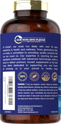 Aceite de Pescado Burpless Carlyle 3600 mg | 300 Cápsulas Blandas | Omega-3 Sabor Limón | Suplemento Sin OGM y Sin Gluten | Wild Pacific - imagen 3