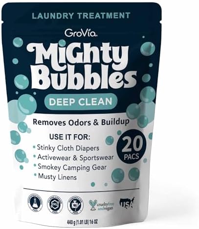 GroVia Mighty Bubbles Tratamiento de Limpieza Profunda para Ropa | 20 Piezas - imagen 1