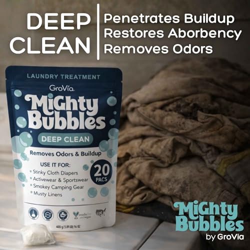 GroVia Mighty Bubbles Tratamiento de Limpieza Profunda para Ropa | 20 Piezas - imagen 5
