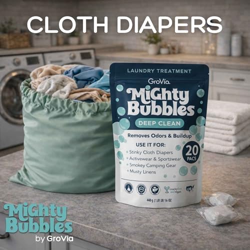 GroVia Mighty Bubbles Tratamiento de Limpieza Profunda para Ropa | 20 Piezas - imagen 6
