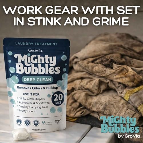 GroVia Mighty Bubbles Tratamiento de Limpieza Profunda para Ropa | 20 Piezas - imagen 7