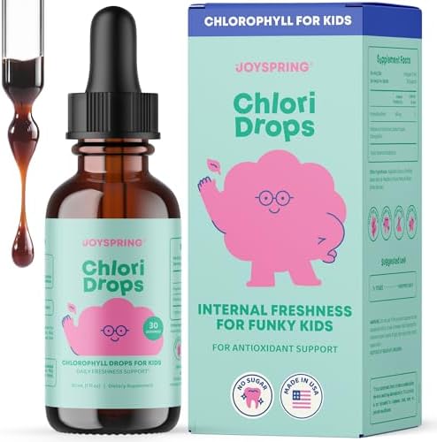 JoySpring Chlori Drops - Clorofila Líquida para Niños con Sabor a Baya, Sin Azúcar, 30 Porciones para Frescura Interna y Soporte de Olores - imagen 1