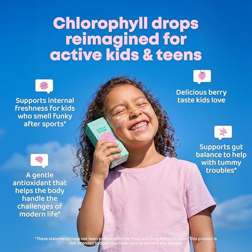 JoySpring Chlori Drops - Clorofila Líquida para Niños con Sabor a Baya, Sin Azúcar, 30 Porciones para Frescura Interna y Soporte de Olores - imagen 2