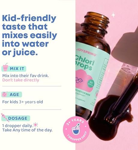 JoySpring Chlori Drops - Clorofila Líquida para Niños con Sabor a Baya, Sin Azúcar, 30 Porciones para Frescura Interna y Soporte de Olores - imagen 6