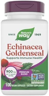 Echinacea Goldenseal de Nature's Way, Mezcla Premium, Apoya la Salud Inmunológica, 900 mg por 2 Cápsulas, 100 Cápsulas Veganas y No GMO - imagen 1