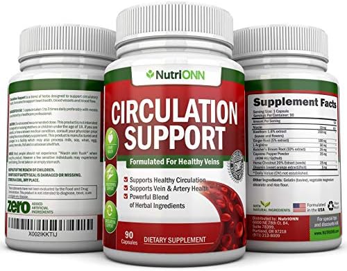 Suplemento Herbal para el Apoyo a la Circulación Sanguínea - Mejora el Flujo Sanguíneo, Arterias y Venas - Con Espino, Niacina, L-Arginina, Escoba de - imagen 8