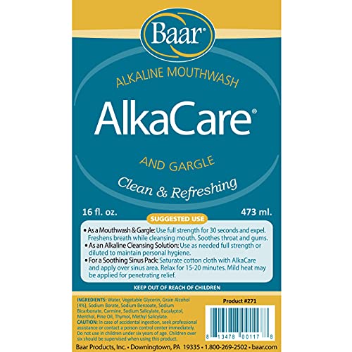 Enjuague Bucal AlkaCare Alcalinizante y Garganta, 16 oz – Bajo en Alcohol, Enjuague Oral Equilibrante para Aliento Fresco y Uso Versátil - imagen 2