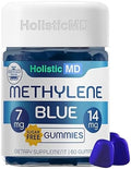 Holistic MD Methylene Blue para Humanos USP Grado Farmacéutico 7mg y 14mg - Calidad Certificada - Sin Azúcar Vegano - Sabor a Baya 60 Gomas - imagen 1