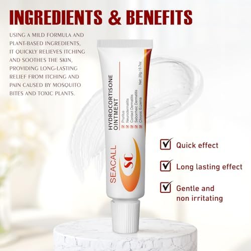 Crema de Hidrocortisona Seacall - Alivio Antipicazón para Eccema, Dermatitis e Irritaciones Cutáneas | Tratamiento Tópico de Máxima Fuerza - imagen 6