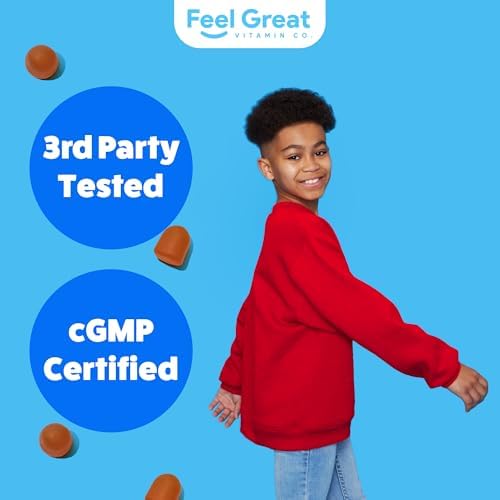 Gomitas Multivitamínicas Feel Great para Niños | Sabor Cítrico y Fresa | Con Vitamina D para Huesos, Músculos e Inmunidad | 45 Días de Suministro - imagen 7