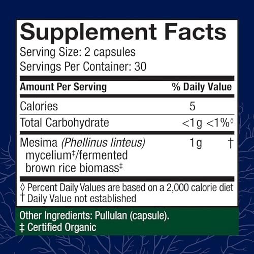 Cápsulas Host Defense Mesima - Suplemento Herbal Antioxidante y de Apoyo al Sistema Inmunológico - 60 Cápsulas (30 Porciones) - imagen 2