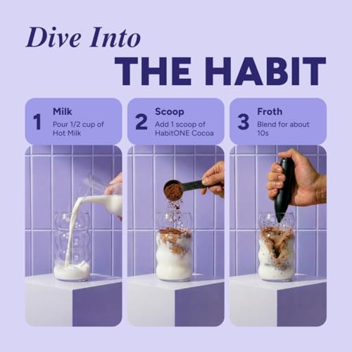 HABIT ONE Magnesio con Cacao, Ashwagandha y Reishi - Mezcla de Adaptógenos - Zinc, L-Teanina, L-Glicina, Manzanilla, Jujube y Canela - Hecho en EE. - imagen 2