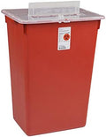 Contenedor de Desechos Punzocortantes Sharps-A-Gator Covidien de 10 Galones con Tapa Vertical Roja, Cantidad: 1 - imagen 1