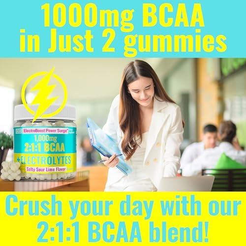 Gomitas SHIZAM BCAA Electrolitos: Energía con Aminoácidos de Cadena Ramificada, Potasio y Sodio para Ciclistas y Corredores, Suplemento Mineral en - imagen 3