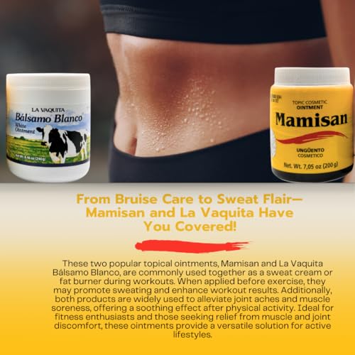 Bálsamo Blanco La Vaquita (240g) y Ungüento Cosmético (200g) – Aumenta la Intensidad del Entrenamiento, Promueve la Sudoración y Apoya la - imagen 4