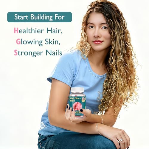 Gomitas de Biotina Ficpoud para Cabello, Piel y Uñas, Vitaminas Veganas para Hombres y Mujeres, Apoya el Crecimiento del Cabello, 30 Días - imagen 2
