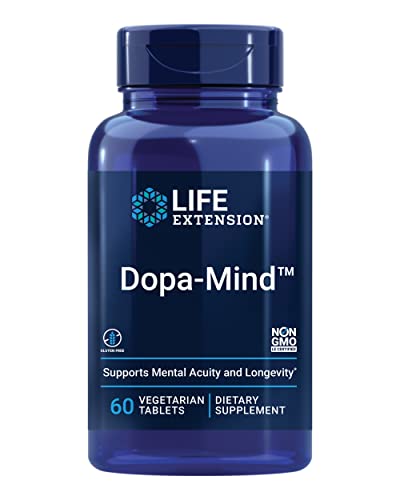 Suplemento Dopa-Mind™ de Life Extension, Apoyo a la Dopamina, Mejora del Rendimiento Cognitivo, 60 Tabletas, Sin Gluten, No OGM, Vegetariano - imagen 1