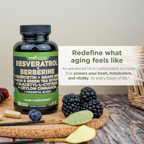 Suplemento Complejo 14 en 1 Gade Nutrition: Resveratrol, Berberina, Quercetina, Extracto de Semilla de Uva, Té Verde y N-Acetil Cisteína - - imagen 5