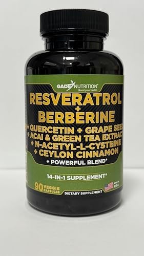 Suplemento Complejo 14 en 1 Gade Nutrition: Resveratrol, Berberina, Quercetina, Extracto de Semilla de Uva, Té Verde y N-Acetil Cisteína - - imagen 7