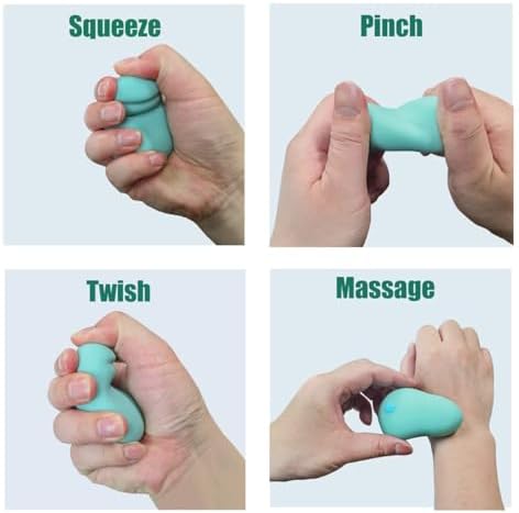 Masajeador Eléctrico Multifuncional Ultra Suave con Bola de Masaje Vibratoria, Masajeador de Dedos para Ejercitadores de Manos y Relajación (Verde) - imagen 4