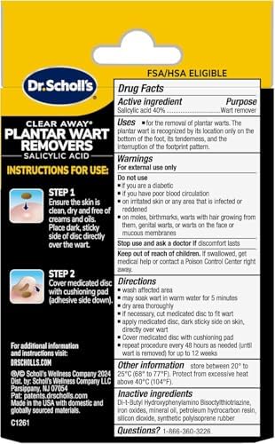 Dr. Scholl's Eliminador de Verrugas Clear Away Plantar 24 unidades (Paquete de 2) - imagen 3